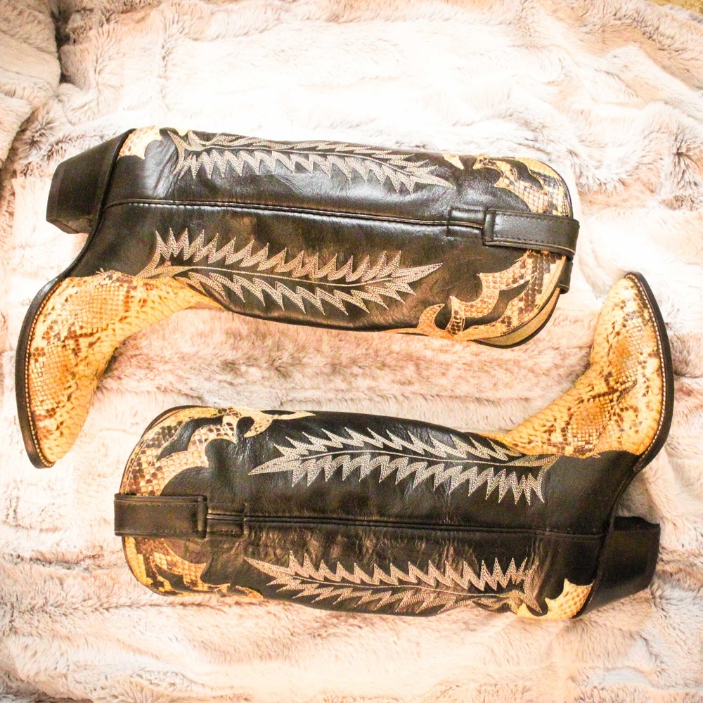 Authentic Snakeskin Cowboy Boots